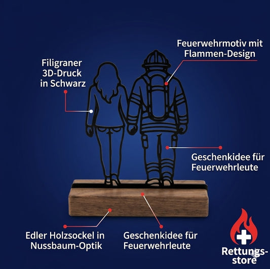 Feuerwehr-Paar Dekoaufsteller