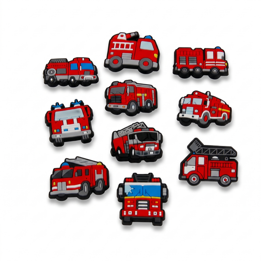 Feuerwehr Fahrzeug-Set – Magnete & Schlüsselanhänger