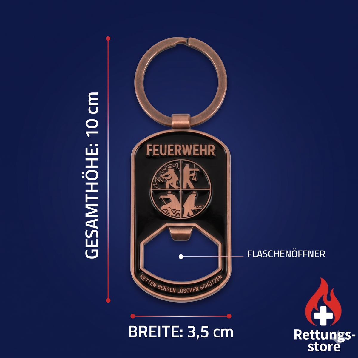 Feuerwehr Schlüsselanhänger mit Flaschenöffner