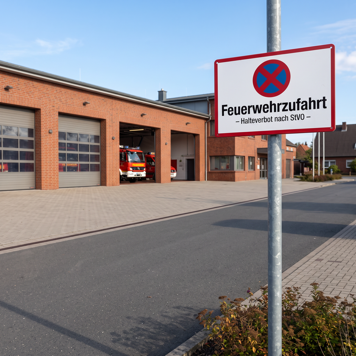 Feuerwehrzufahrt Schild – Halteverbot nach StVO