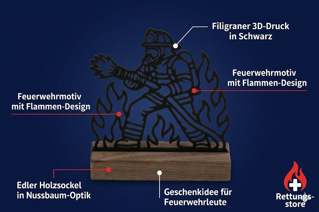 Feuerwehrmann im Löscheinsatz – Dekoaufsteller