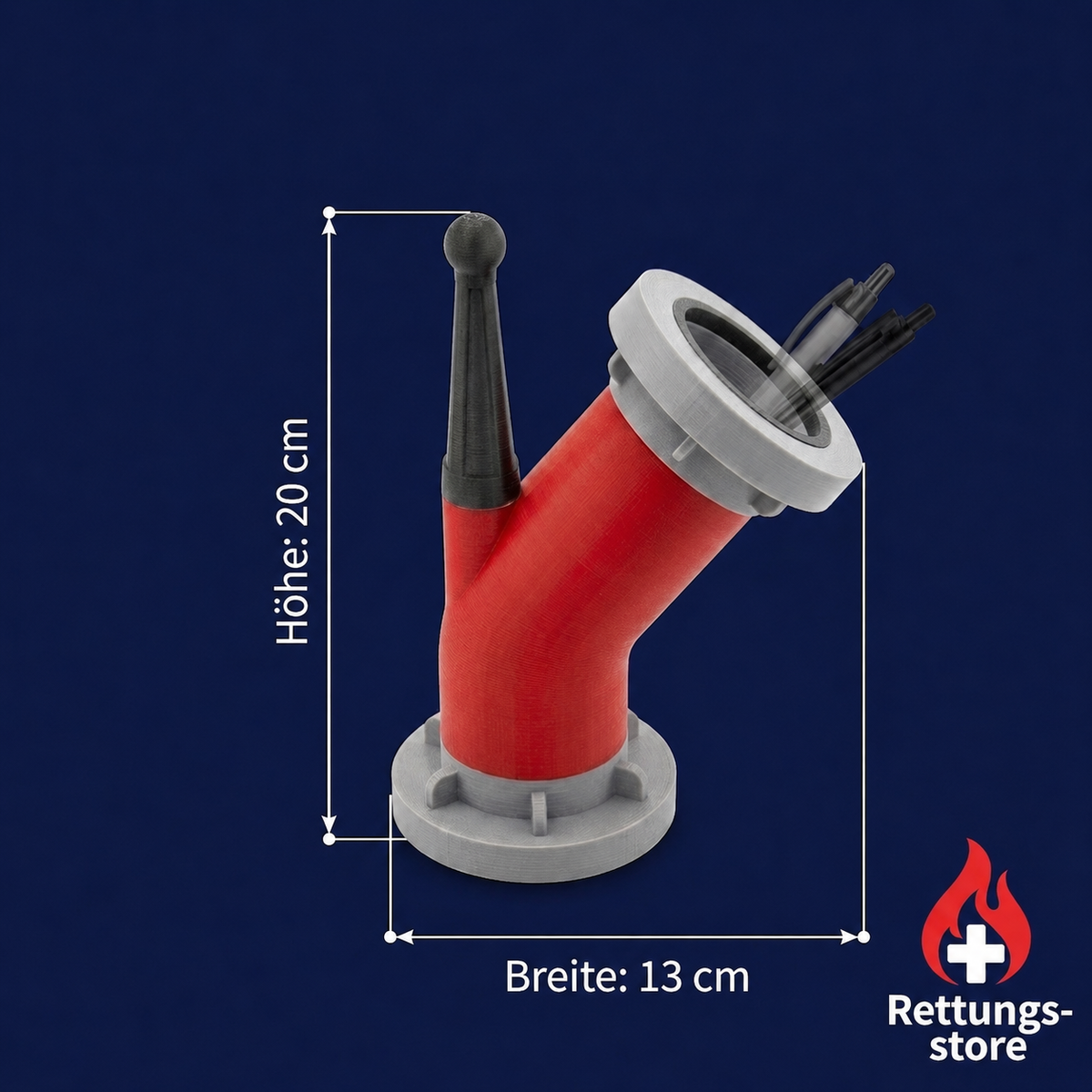 Stiftehalter-Set Feuerwehr – Saugkorb, Stützkrümmer & Strahlrohr