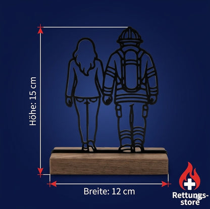 Feuerwehr-Paar Dekoaufsteller