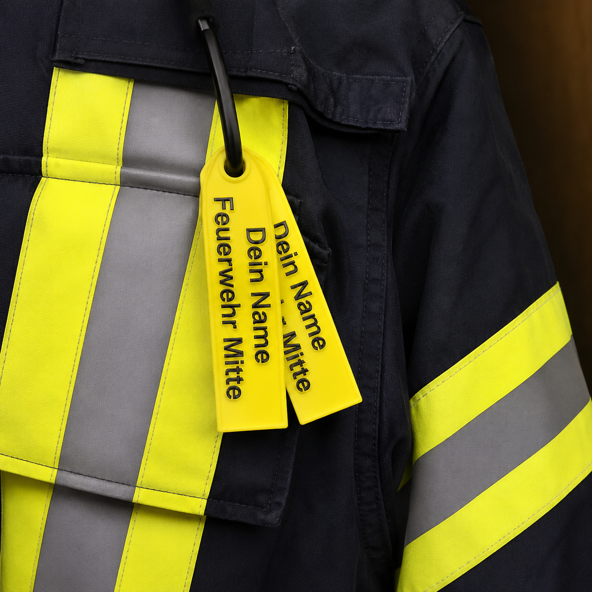 Personalisierter Atemschutzanhänger Feuerwehr – mit Karabiner