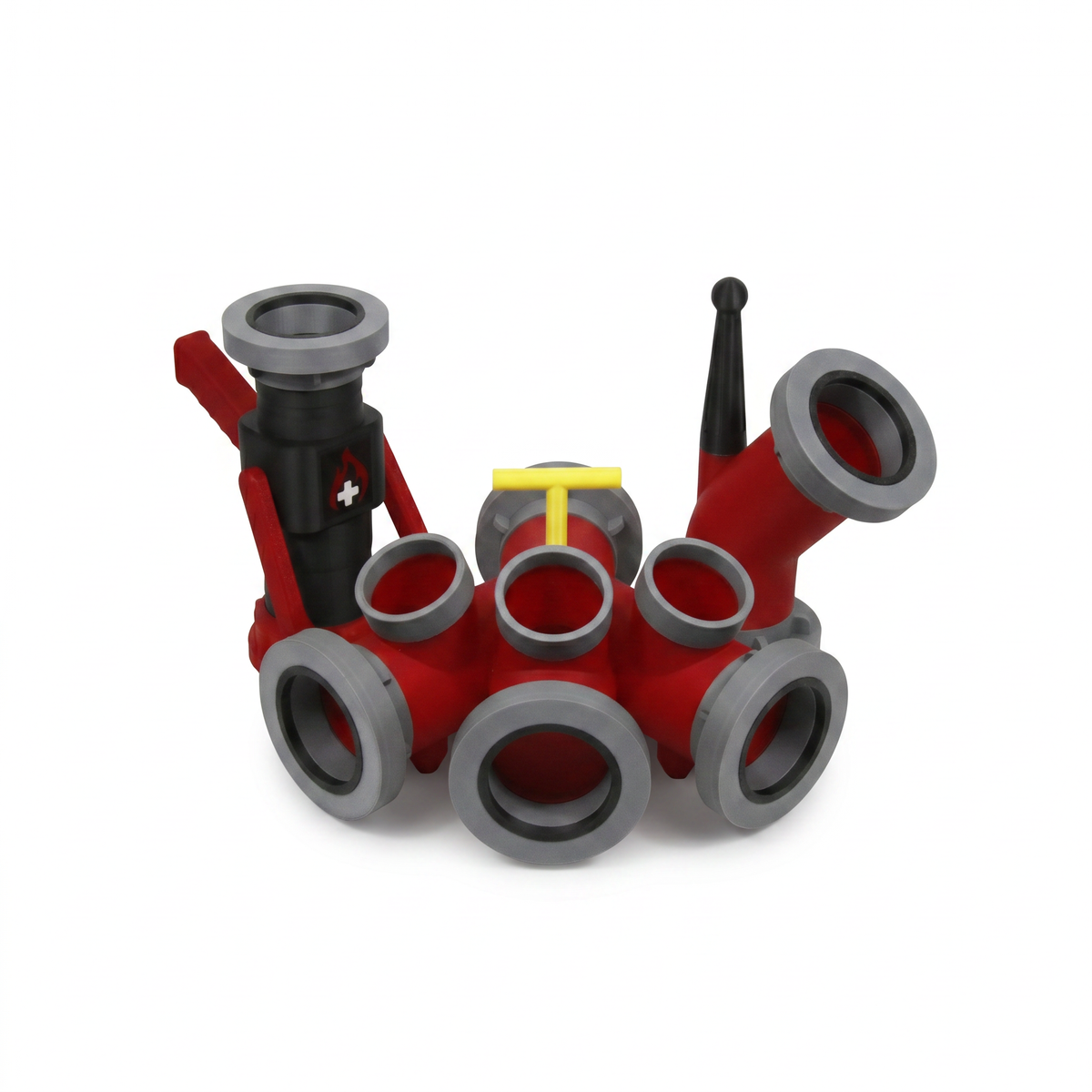 Stiftehalter-Set Feuerwehr – Verteiler, Stützkrümmer & Strahlrohr