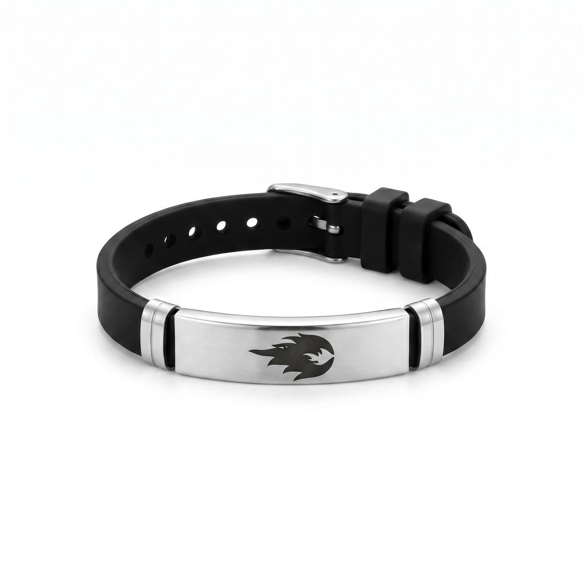 Feuerwehr Flamme Armband – Schwarz