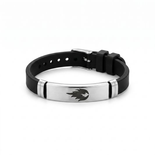 Feuerwehr Flamme Armband – Schwarz