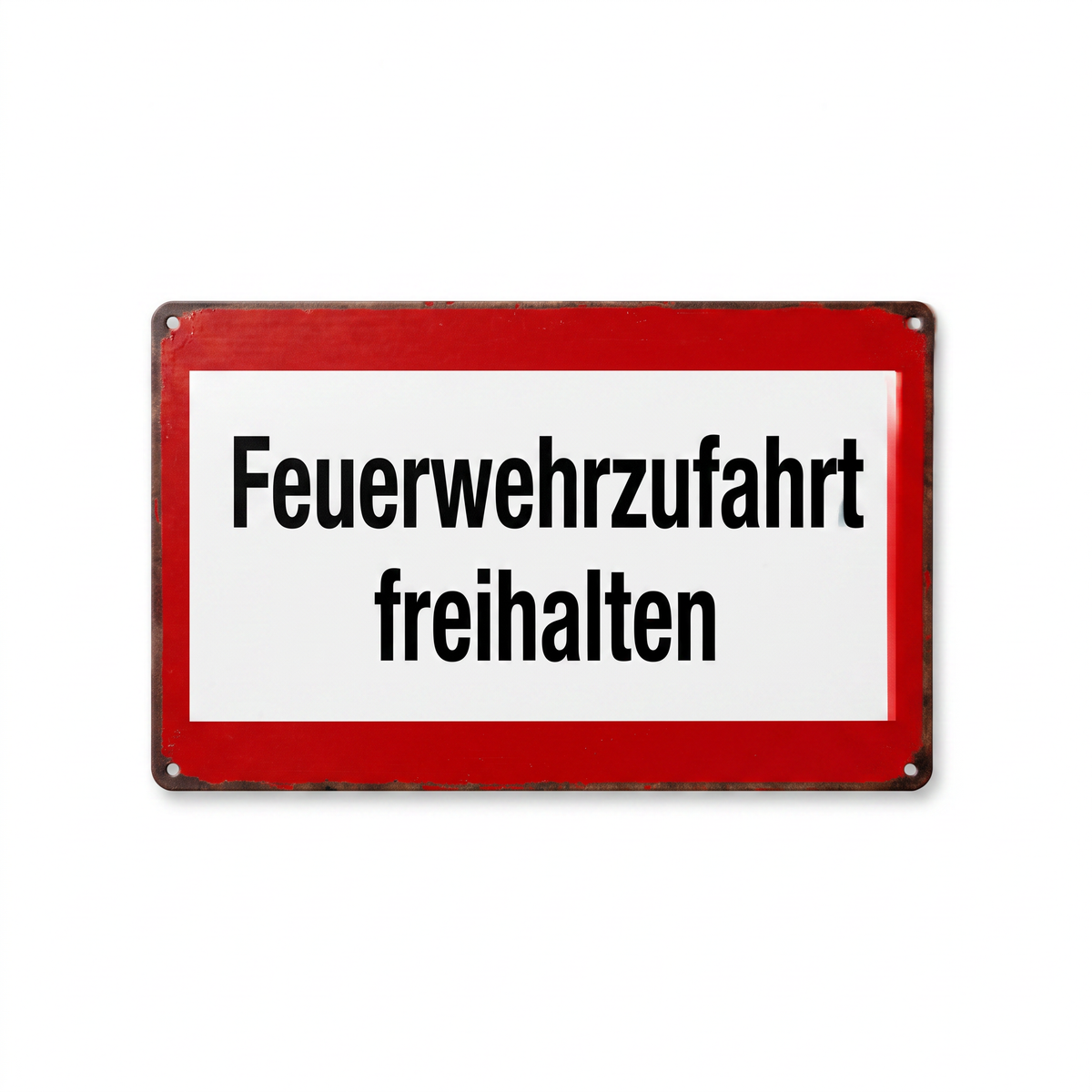Feuerwehrzufahrt freihalten – Blechschild