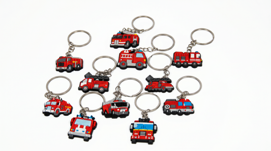 Feuerwehr Fahrzeug Schlüsselanhänger – 11er-Set
