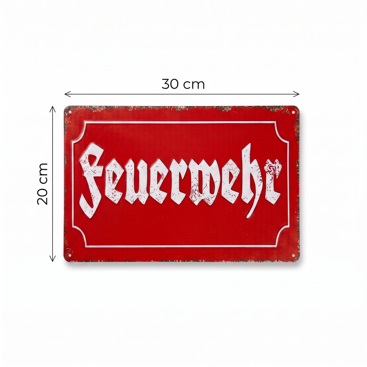 Feuerwehr Blechschild-Set – Gerätehaus & 112