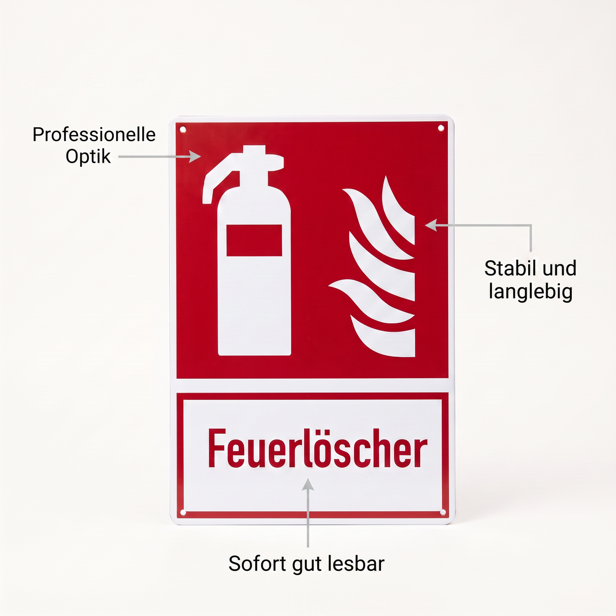 Feuerlöscher Hinweisschild – 20 × 30 cm