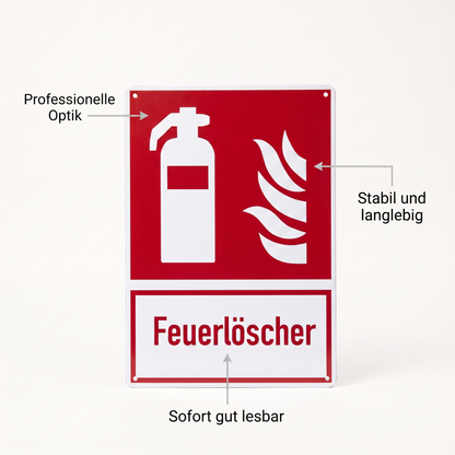 Feuerlöscher Hinweisschild – 20 × 30 cm