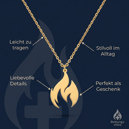 Feuerwehr Schmuckset – Flamme Gold