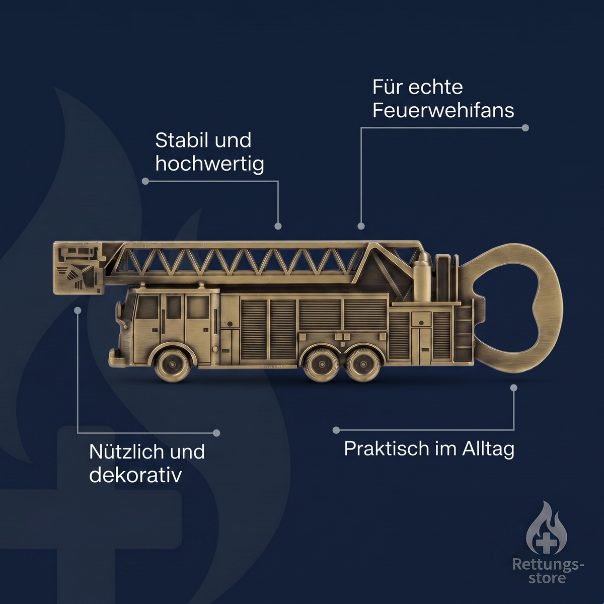Feuerwehr Drehleiter Flaschenöffner – Metall