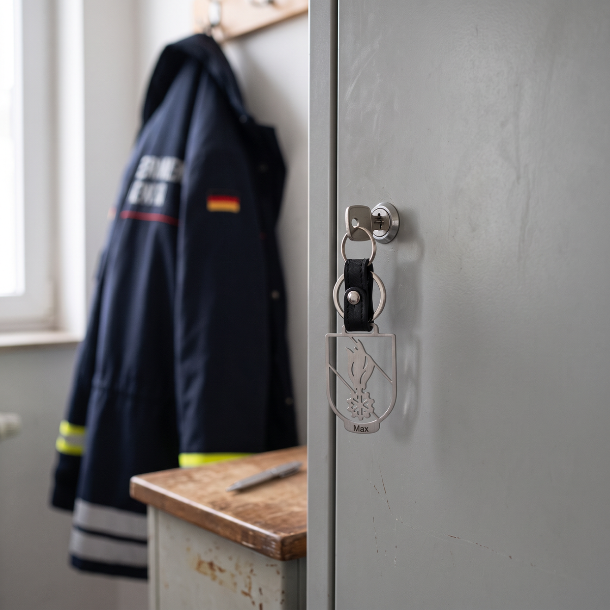 Schlüsselanhänger Feuerwehr Wappen – personalisiert