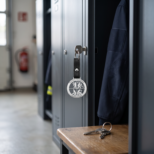 Personalisierter Feuerwehr-Anhänger – Name & Ort