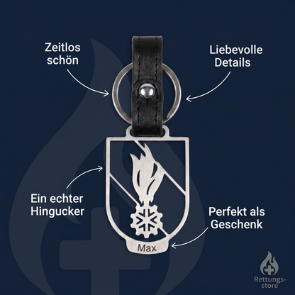 Schlüsselanhänger Feuerwehr Wappen – personalisiert