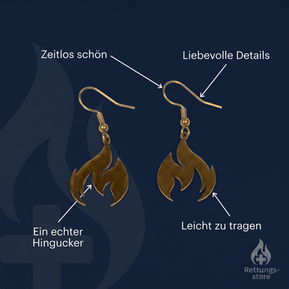 Feuerwehr Schmuckset – Flamme Gold