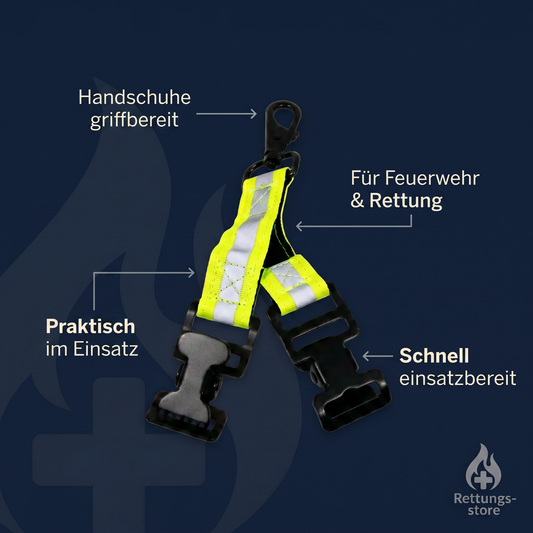 Handschuhhalter Feuerwehr Reflex – mit Karabiner