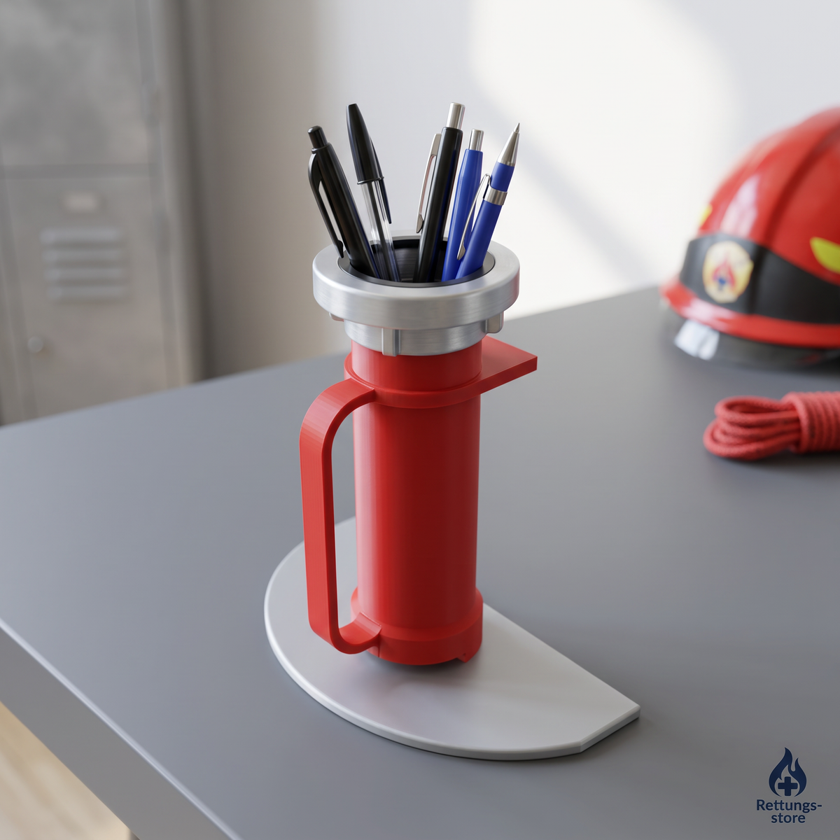 Feuerwehr Hydroschild Stiftehalter