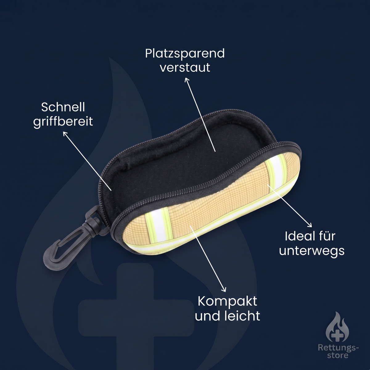 Brillenetui Feuerwehr Einsatzjacke Gelb