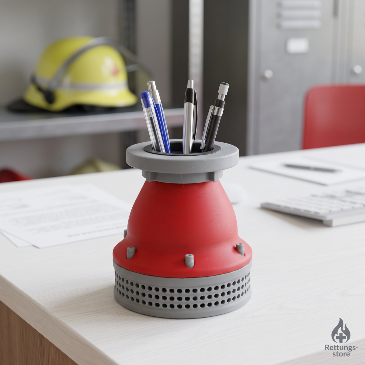 Stiftehalter-Set Feuerwehr – Saugkorb, Stützkrümmer & Strahlrohr