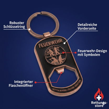 Feuerwehr Schlüsselanhänger mit Flaschenöffner