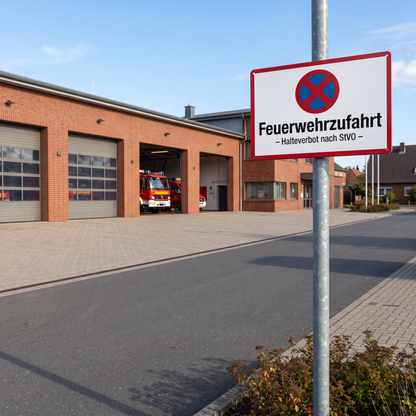Feuerwehrzufahrt Schild – Halteverbot nach StVO